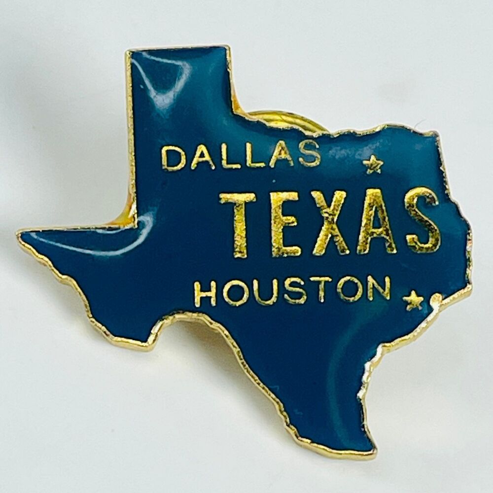 Texas State Outline Dallas Houston Pinback Button approx 1.25in - Picture 1 of 3